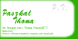 paszkal thoma business card